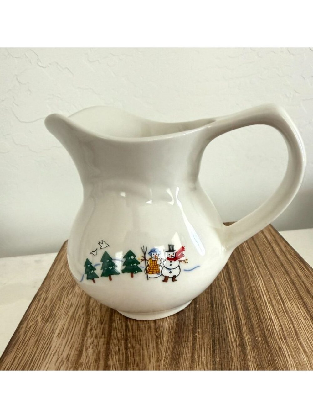 Pfaltzgraff Snow Village Christmas Creamer Pitcher Winter Holiday 4.5" EUC